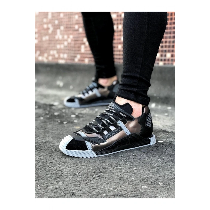 Siyah Gümüş Erkek Ayakkabı