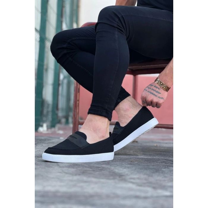 Siyah Triko Babet Erkek Casual Ayakkabı