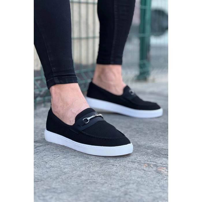 Siyah Triko Babet Erkek Casual Ayakkabı