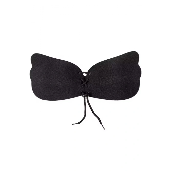 Siyah Yapışkan Kelebek Sütyen-519