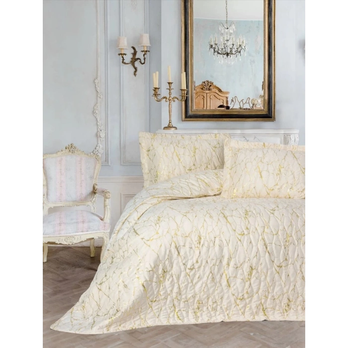 Smart Çift Kişilik Yatak Örtüsü Destello Krem