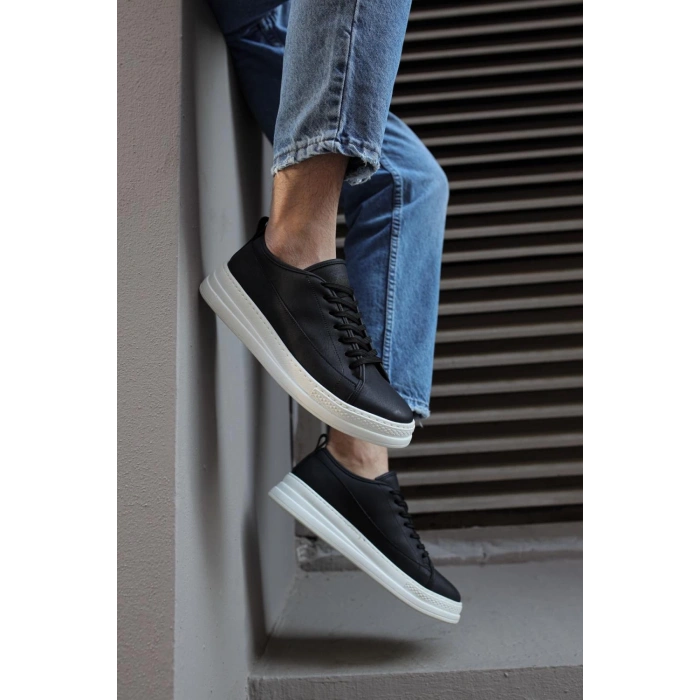 Snes Ayakkabı  Siyah (Beyaz Taban)