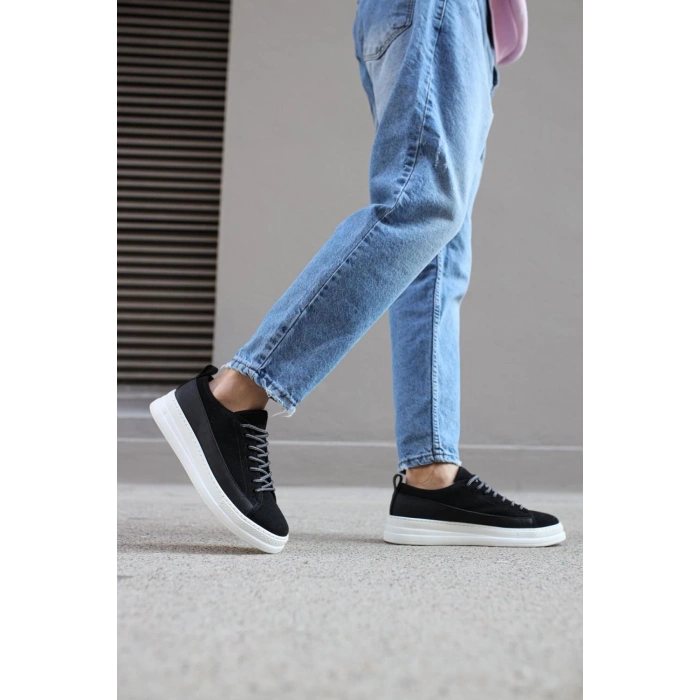 Snes Ayakkabı  Siyah Süet (Beyaz Taban)