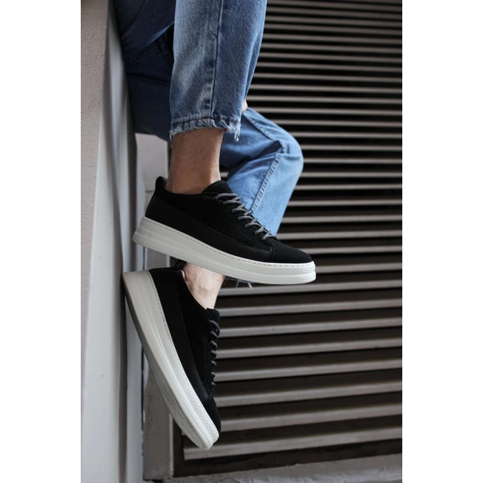 Snes Ayakkabı  Siyah Süet (Beyaz Taban)