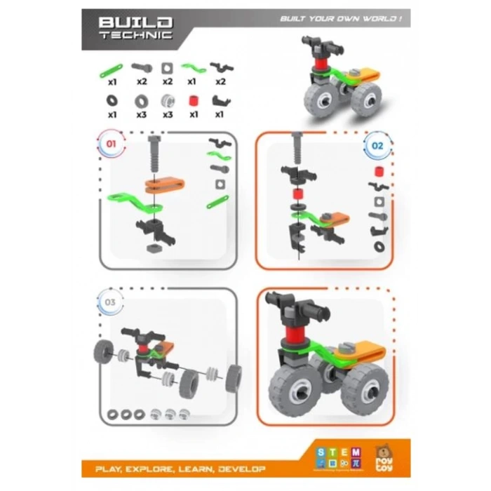 Sök Tak 18 Parça Motorsiklet Build Technic