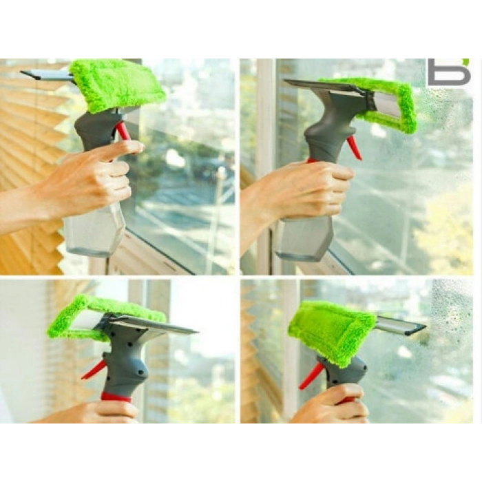 Spreyli Su Hazneli Mikro fiber Cam Silme Mopu