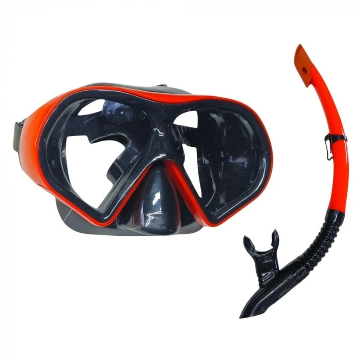 Dalış Maskesi ve Snorkel Yetişkin - 51713-KIRMIZI