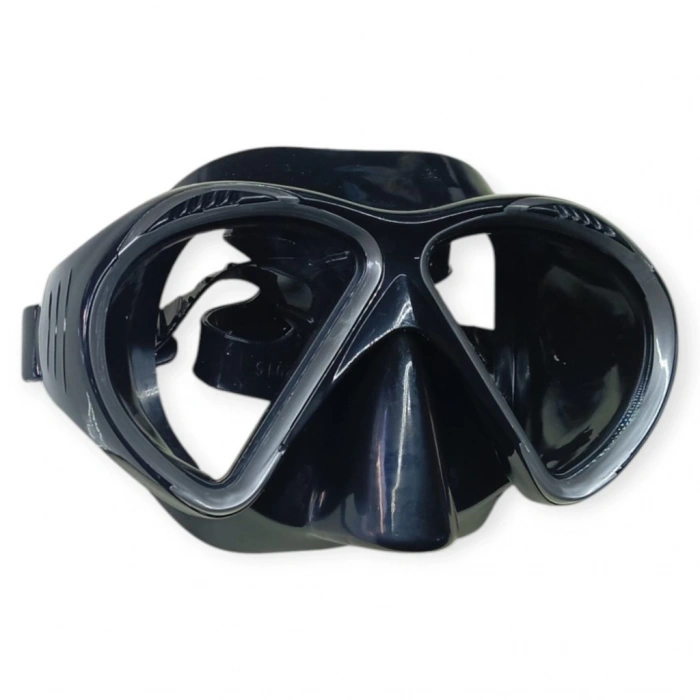 Temper Camlı Dalış Maskesi Yetişkin - 51706-SİYAH