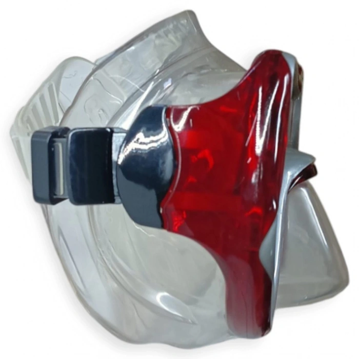 Temper Camlı Dalış Maskesi Yetişkin - 51709-KIRMIZI