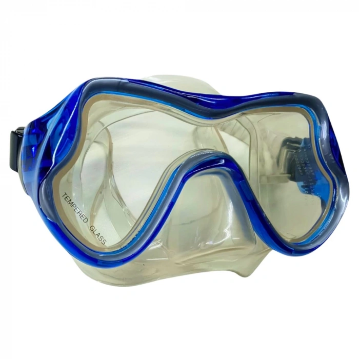 Temper Camlı Dalış Maskesi Yetişkin - 51709-MAVİ