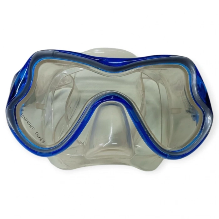 Temper Camlı Dalış Maskesi Yetişkin - 51709-MAVİ