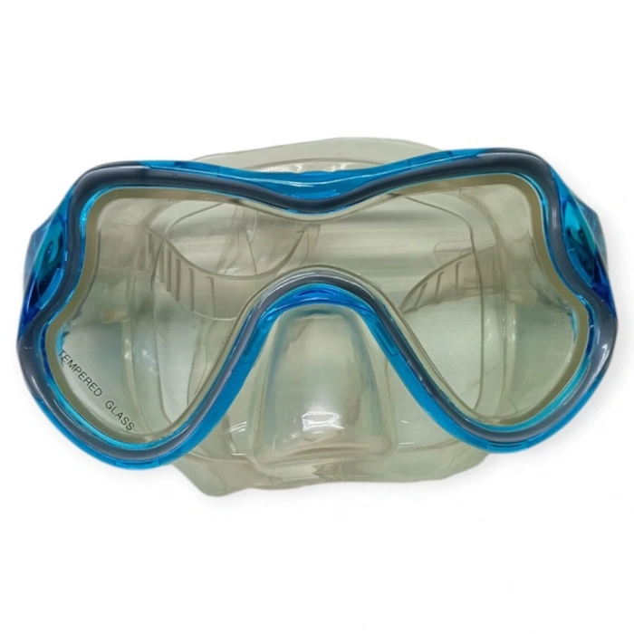 Temper Camlı Dalış Maskesi Yetişkin - 51709-TURKUAZ