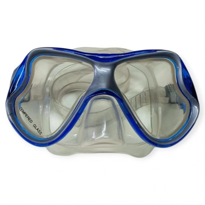 Temper Camlı Dalış Maskesi Yetişkin - 51710-MAVİ