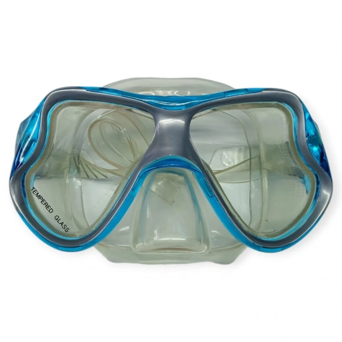 Temper Camlı Dalış Maskesi Yetişkin - 51710-TURKUAZ