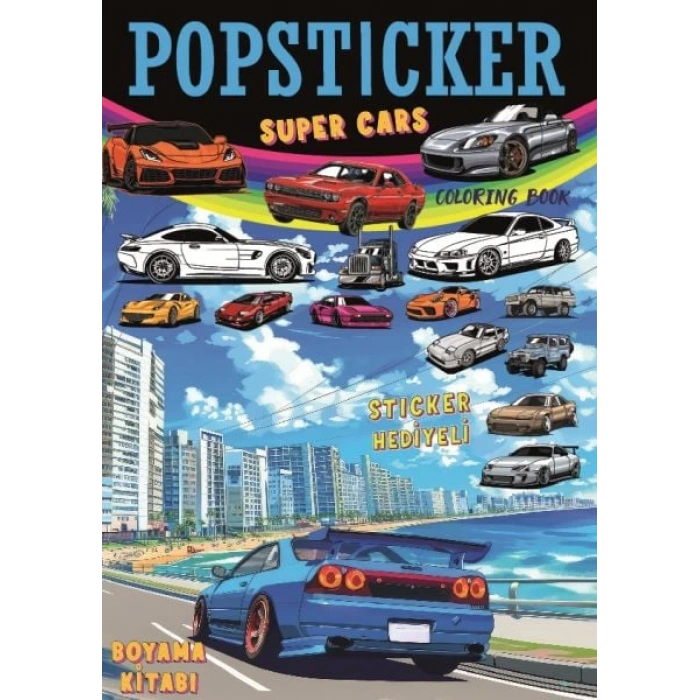 Süper Cars  Boyama Kitabı Pop