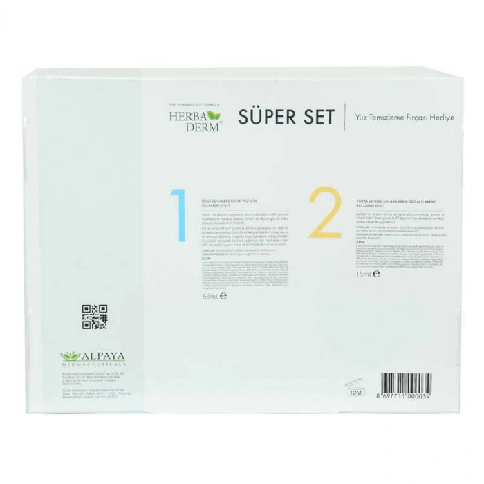 Süper Set Renk Açıcı  Kremi 55 ML+Göz Altı Kremi 15 ML + Hediye Yüz Temizleme Fırçası