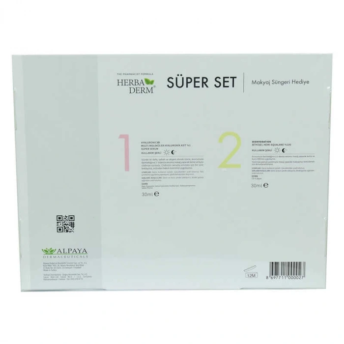 Süper Set Superserum Hyaluronic 3D 30 ML+Biohydration 30 ML + Hediye Makyaj Süngeri