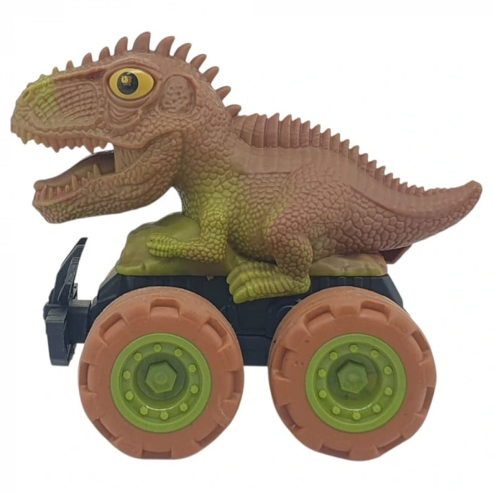 Sürtmeli Dinazor Arabalar 4lü -  cm - Triceratops & Stegosaurus & Triceratops & Parasaurolophus