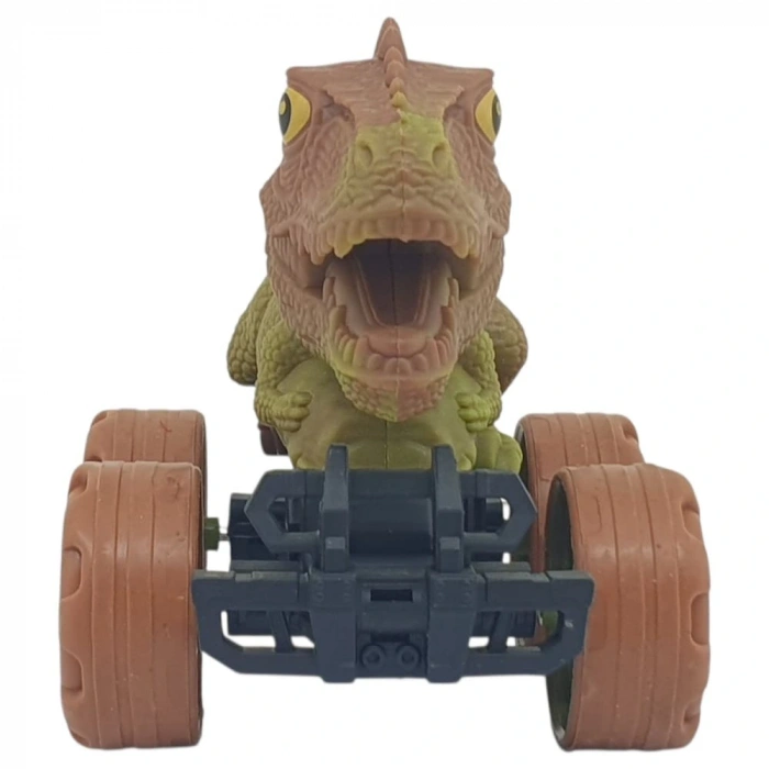 Sürtmeli Dinazor Arabalar  cm - H-20 - Stegosaurus -Kahverengi