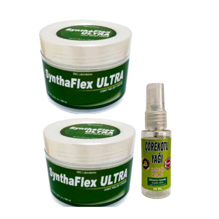 Syntha-Flex Sırt Diz Vücut Sızıları İçin Masaj Bakım Kremi 100 ml x 2 ad+Masaj yağı ile 30 ml
