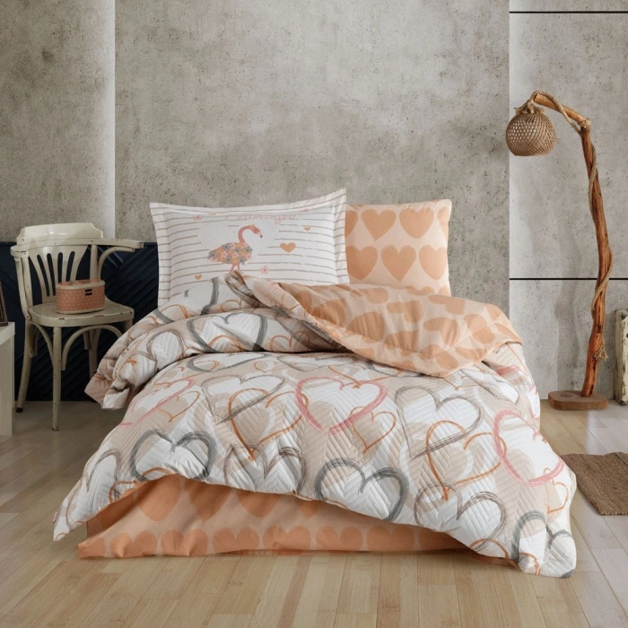 Tek Kişilik Poplin Nev Takımı Diana Kahve