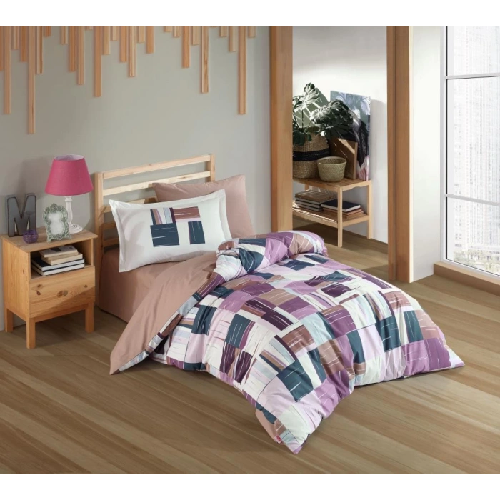 Tek Kişilik Poplin Nev Takımı Dream Bordo