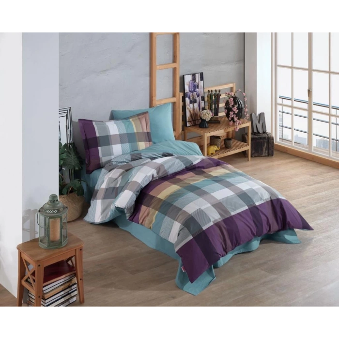 Tek Kişilik Poplin Nev Takımı Virginia Bordo