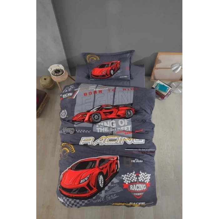 Tek Kişilik Ranforce Nev Takımı Raing Team Gri