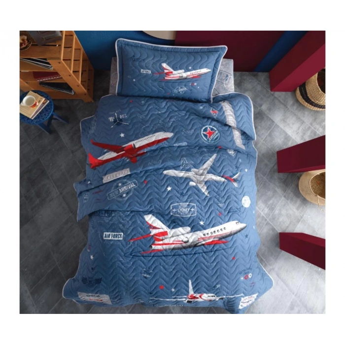 Tek Kişilik Yatak Örtüsü Arrival v1 Mavi