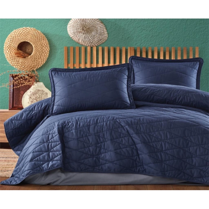 Tek Kişilik Yatak Örtüsü Lorna v2 Lacivert