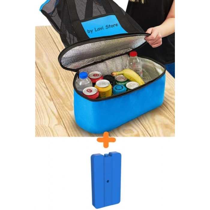 Termos Çanta - Piknik Çantası Plaj Çantası MEGA Boy / Buz Aküsü Hediyeli