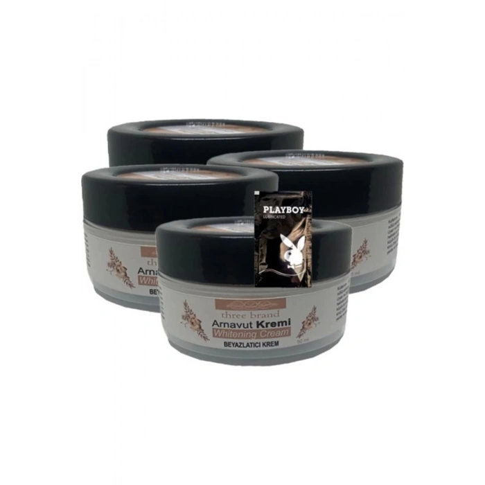 Three Brand 4lü Adet Arnavut Kremi Whitens Cream 50 ml + 1 Adet Jel Hediye
