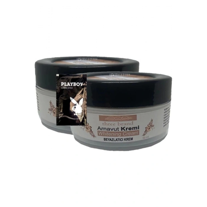 Three Brand Arnavut Kremi 2li Adet Whitens Cream Aklık Kremi LFHX0381 50 ml + 1 Adet Jel Hediye