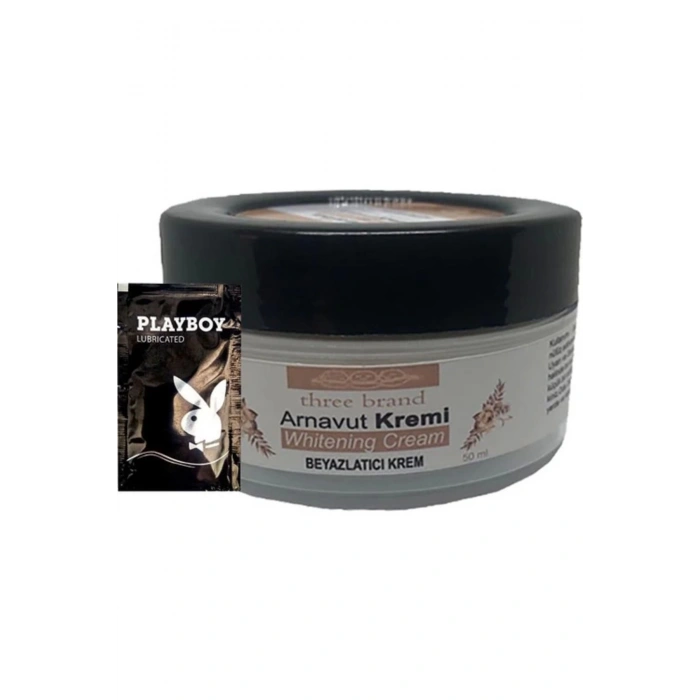 Three Brand Arnavut Kremi Whitening Cream Bölgesel Aklık Kremi 50 ml + 1 Hediye Jel