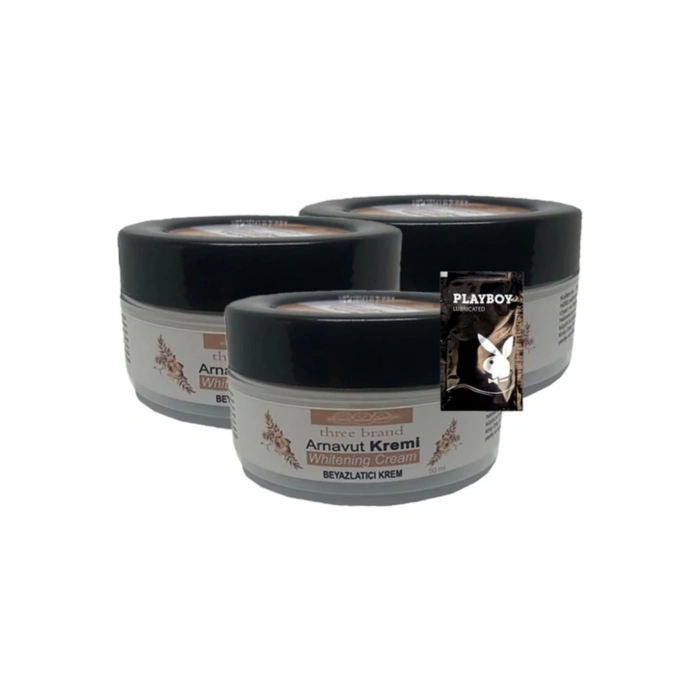 Three Brand Arnavut Kremi Whitens Cream 3lü Adet Kremi 50 ml + 1 Adet Jel Hediye