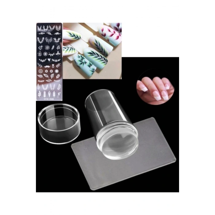 Tırnak Baskı Aparatı Silikon Başlıklı Transfer  French Baskı Aparatı