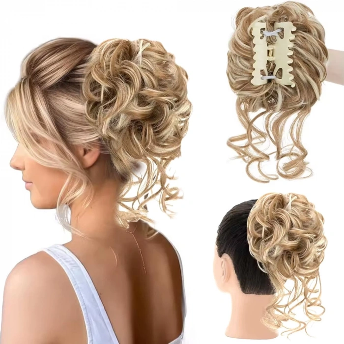 Tokalı Kuyruklu Dağınık Topuz  / Balköpüğü Platin Röfleli