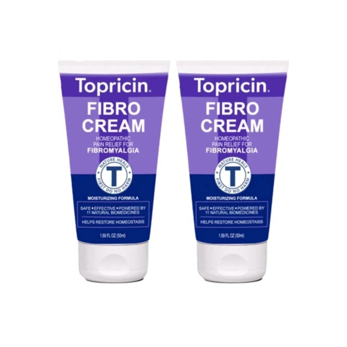 Topricin Fibro Krem Sırt Kas Eklemleriniz Fıtığınız Bel Bacak Vucut Agrı Kremi 50 ml 2Adet