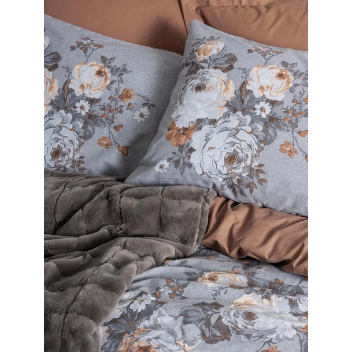 Trim Çift Kişilik Battaniyeli Nev Takımı Smooth Antrasit