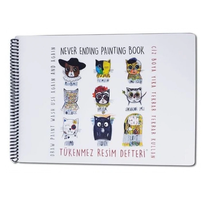 Tükenmez  Defteri - Ressam Kediler - 25x35 cm