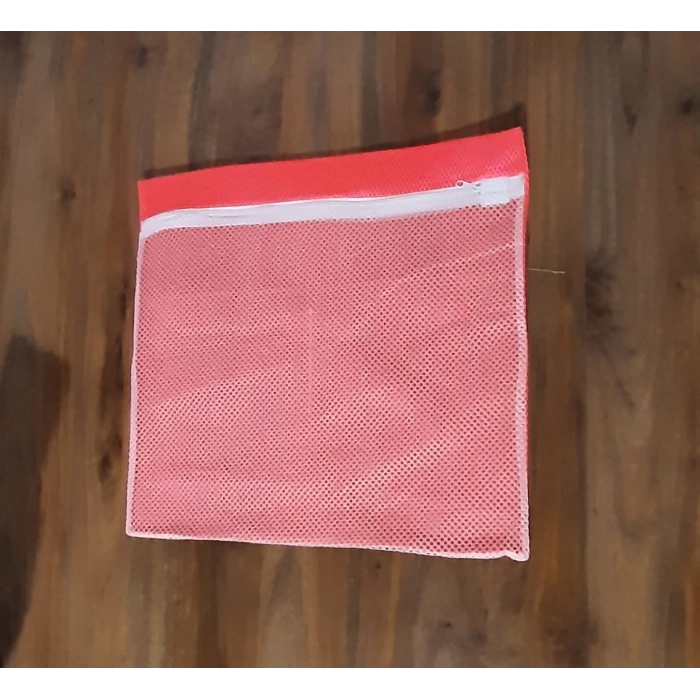 Tcu - Fermuarlı - Hassas Çamaşır Terlik  Ayakkabı Yıkama Filesi Büyük Boy