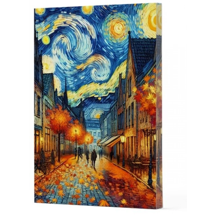 Van Gogh 3 - Sokak Çizgili Yan Boyamalı Defter