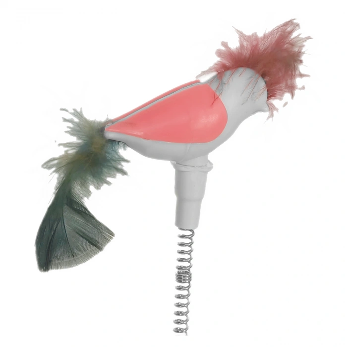 Vantuzlu Yaylı Kuşlu  Kedi Oyuncağı 30 cm Tcu