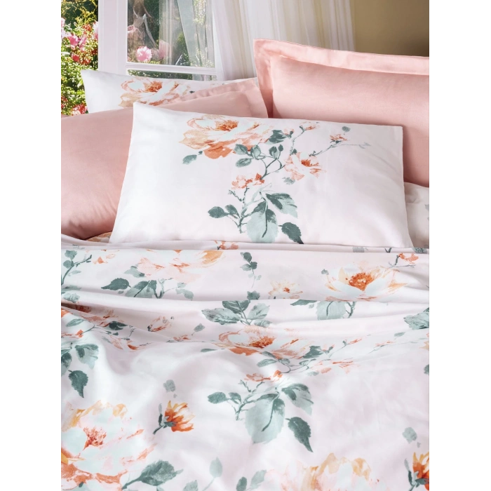 Verna Pudra Saten Nev Takımı Çift Kişilik