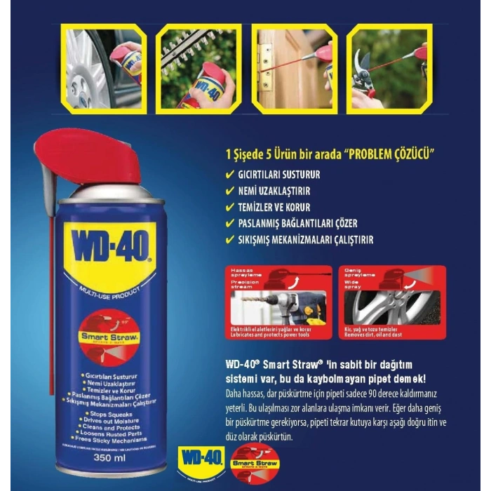 WD 40 Smart Straw Pas Sökücü Yağlayıcı 350 ml