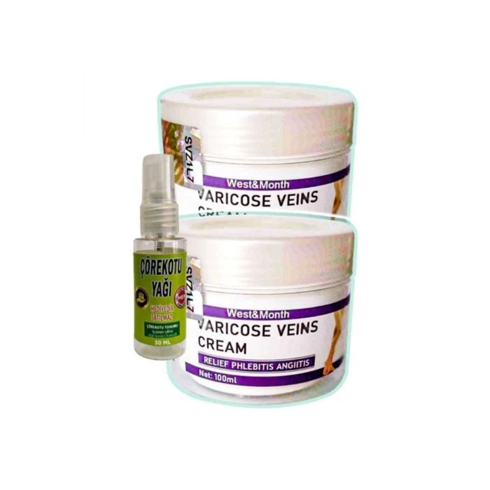 West & Month Varicose Veins Bakım Kremi 100 ml x 2 adet + Çörek Otu Yağı 30 ml