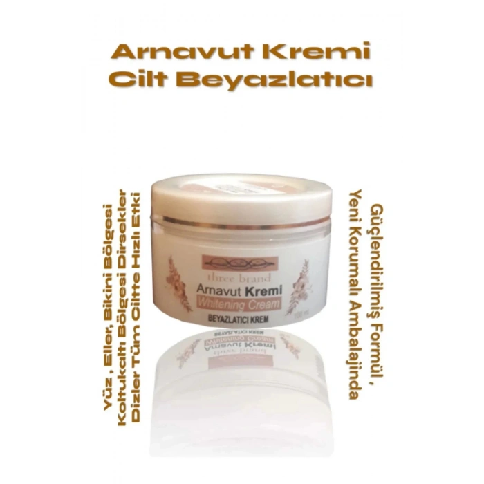 Whitening Cream Arnavut Kremi ,aklık, Beyazlatıcı Krem 100 ml X 3 Adet