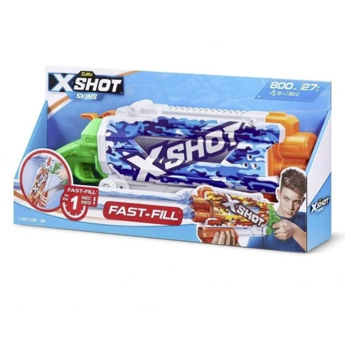 X-SHOT Su Tabancası - Hızlı Doldurma Fonksiyonlu - Mavi