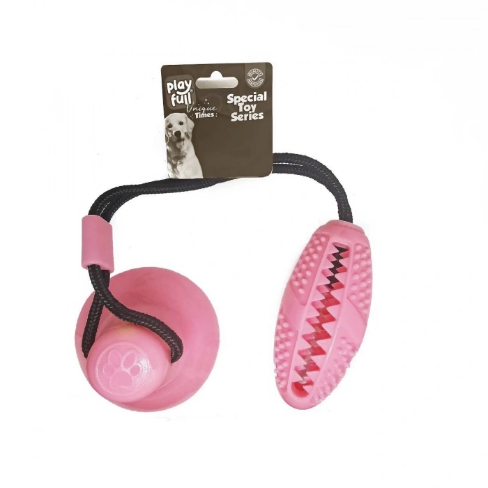 Yapışkanlı Ödül Hazneli Köpek Oyuncağı 5x12x56 Cm Pembe