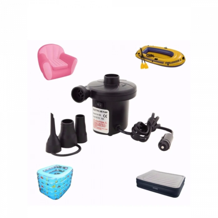 Yatak Şişirme Havuz Şişirme - Boşaltma Pompası Araç Şarj 12V
